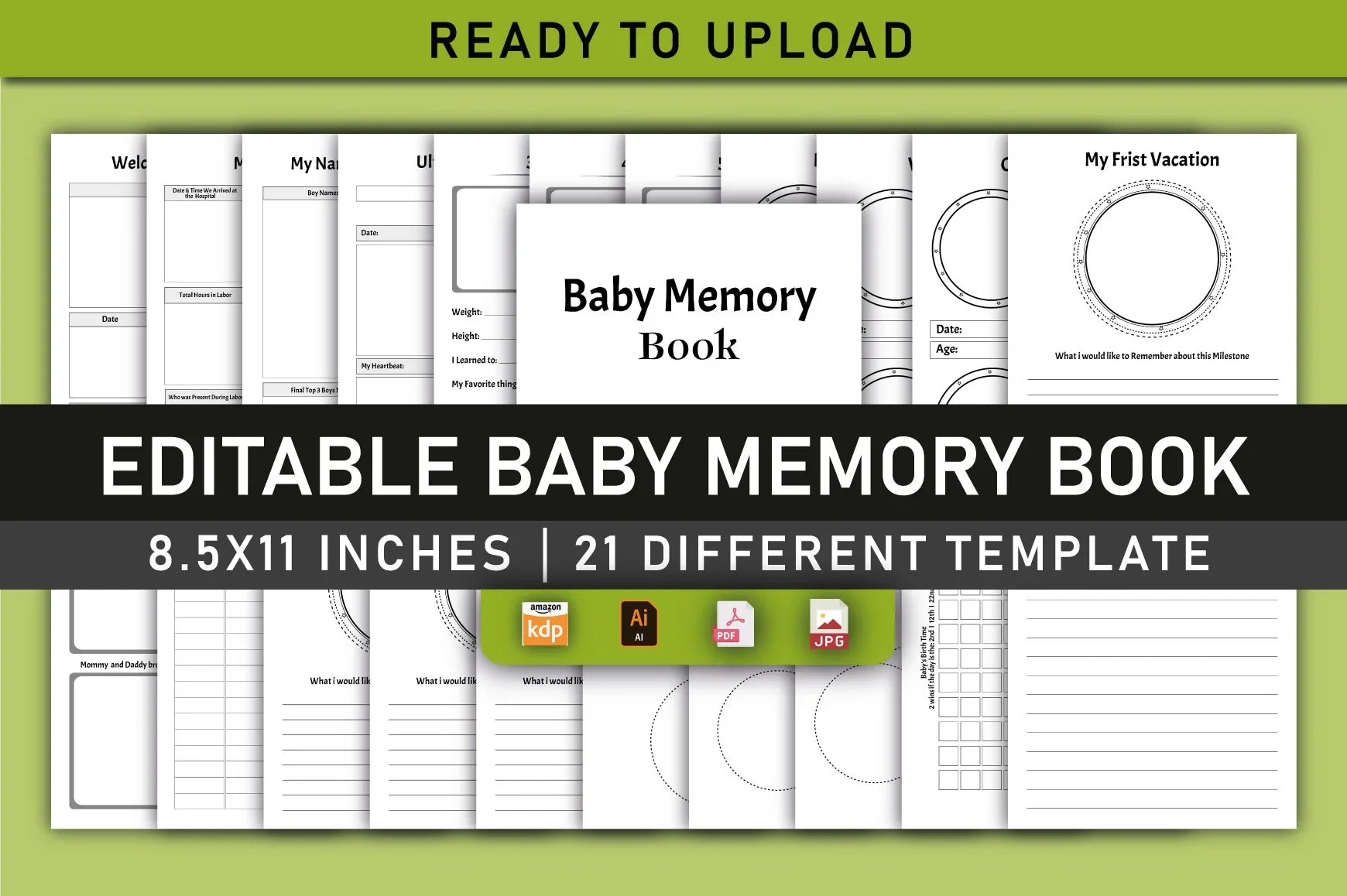 Baby Memory Book Planner - CraftNest - Digital Crafting and Art