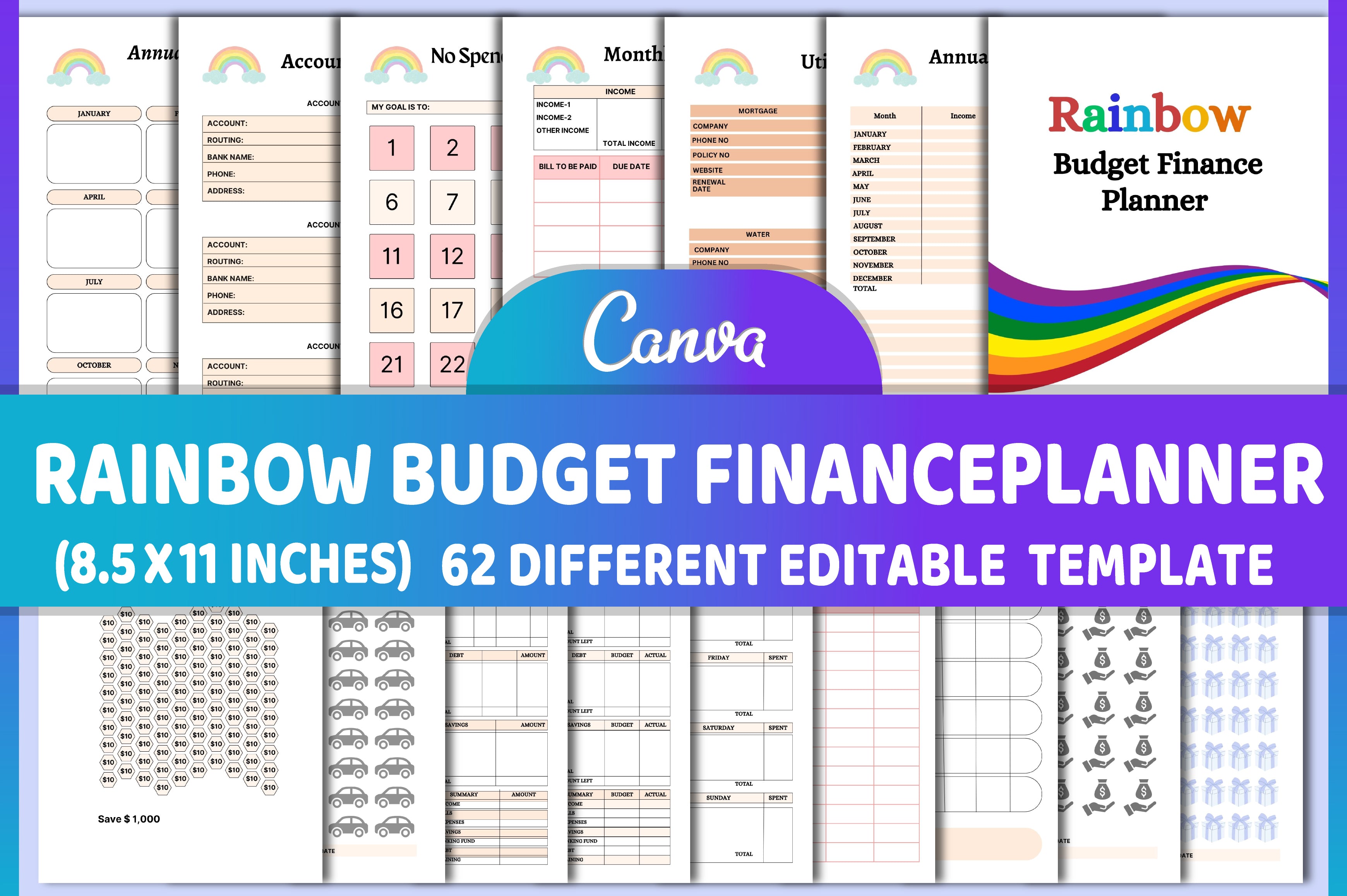 Rainbow Budget Planner