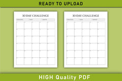 Day Self Care Challenge Planner - Printable Bundle - CraftNest - Digital Crafting and Art