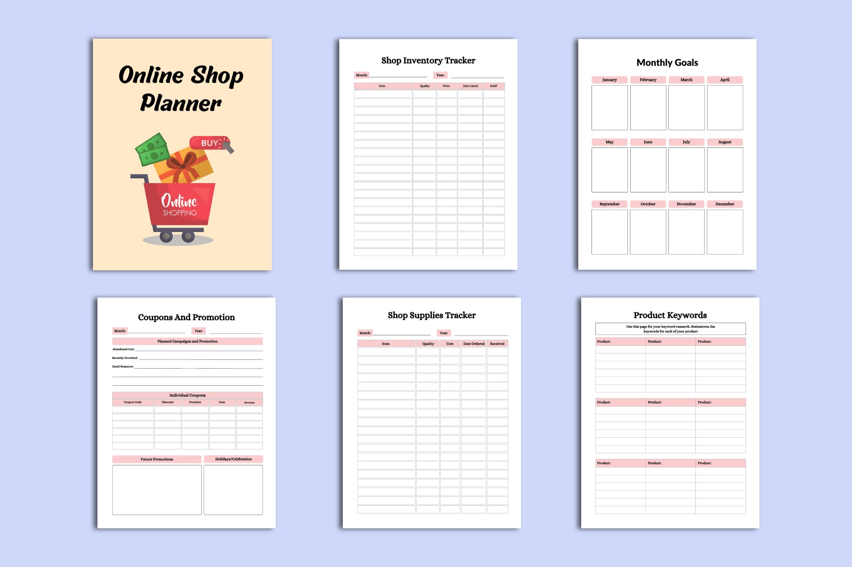 Online Shop Planner