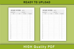 Home Work Tracker Planner  Bundle - CraftNest - Digital Crafting and Art