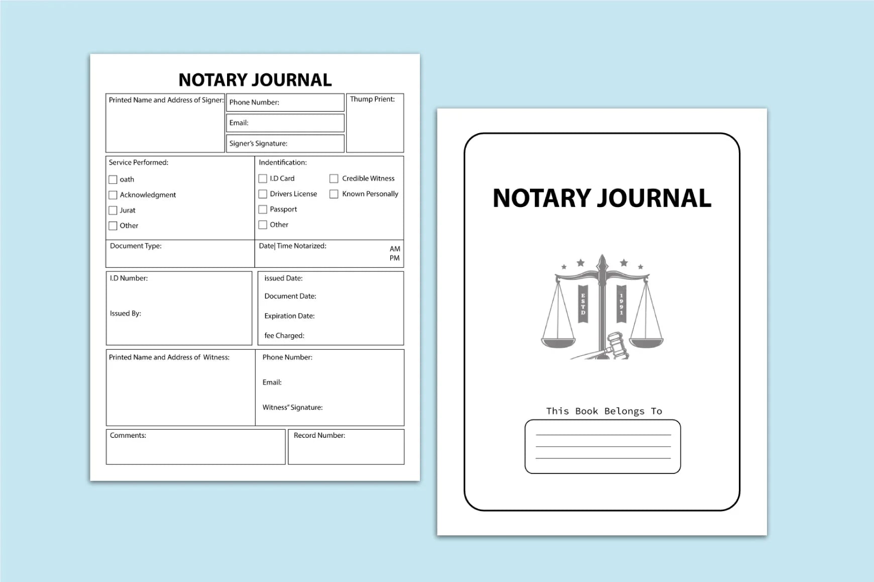Notary Planner  Bundle - CraftNest - Digital Crafting and Art