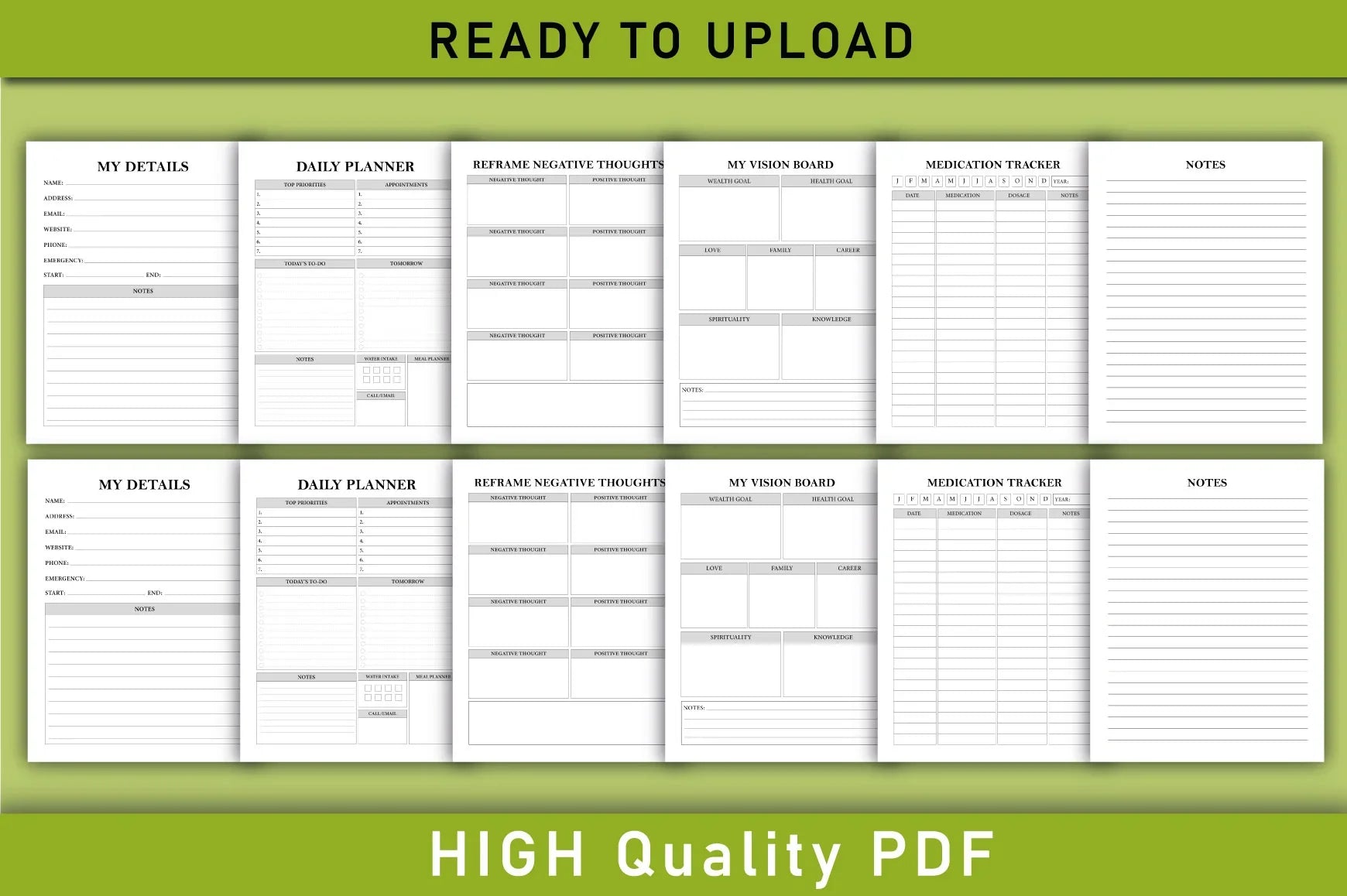 Depression and Anxiety Therapy Planner - CraftNest - Digital Crafting and Art