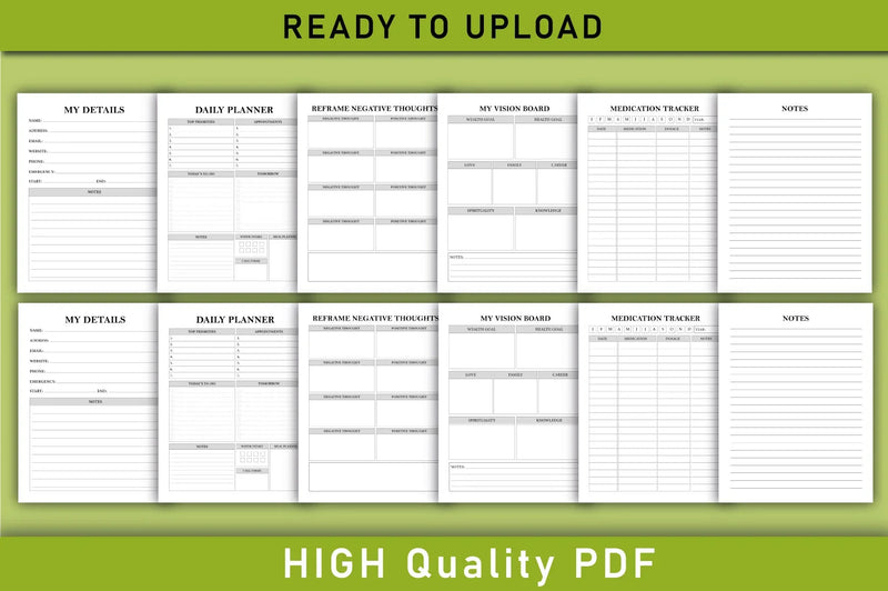 Depression and Anxiety Therapy Planner - CraftNest - Digital Crafting and Art