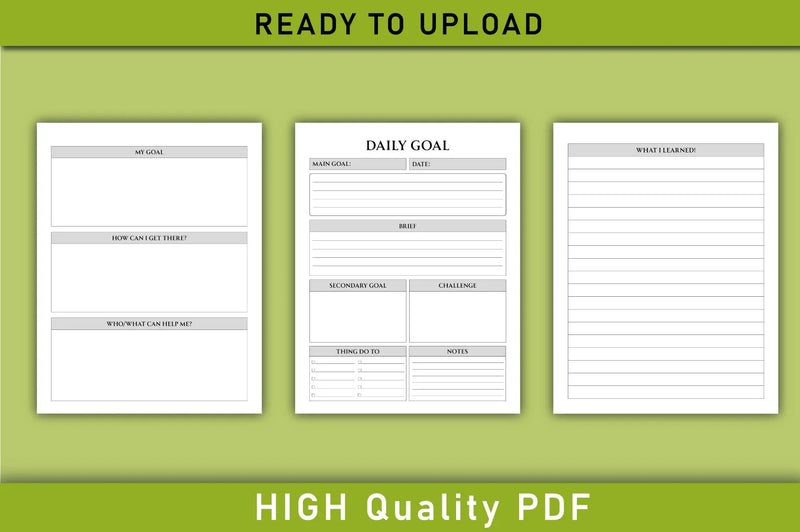 Daily Goal Planner  Bundle - CraftNest - Digital Crafting and Art
