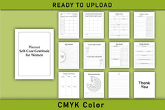 Self Care & Gratitude Planner for Women - Printable Planner - CraftNest - Digital Crafting and Art