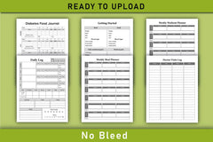 Diabetes Food & Blood Sugar Tracker Planner - CraftNest - Digital Crafting and Art