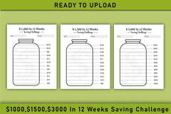Weekly Savings Challenge Planner - Printable - CraftNest - Digital Crafting and Art