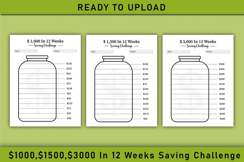 Weekly Savings Challenge Planner - Printable - CraftNest - Digital Crafting and Art