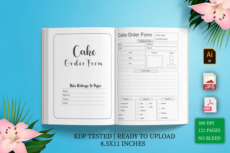 Cake Order Form Planner - CraftNest - Digital Crafting and Art