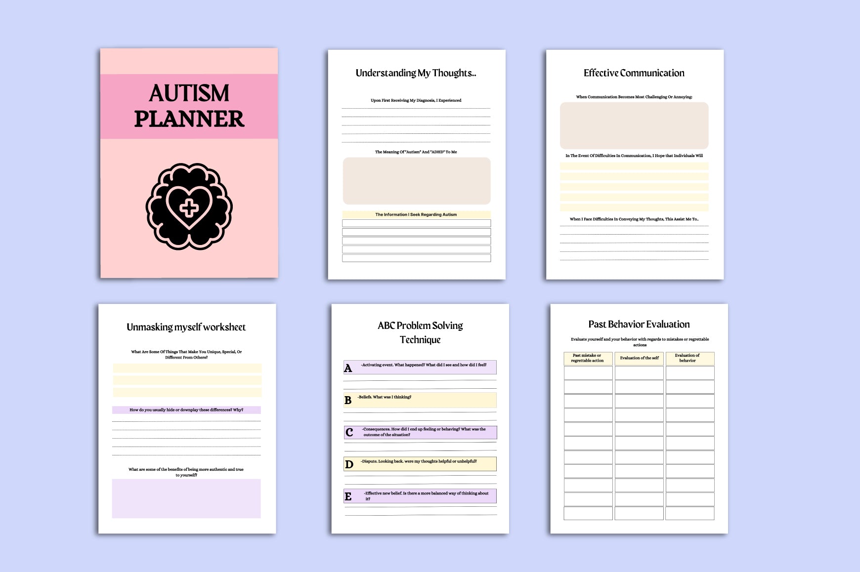 Autism Planner for Effective Organization