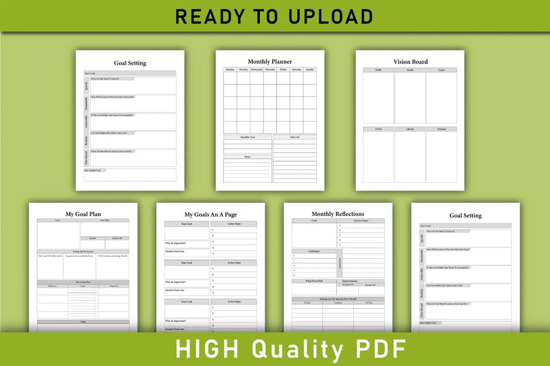 Goal Planner  Bundle - CraftNest - Digital Crafting and Art