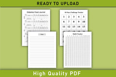 Diabetes Food & Blood Sugar Tracker Planner - CraftNest - Digital Crafting and Art