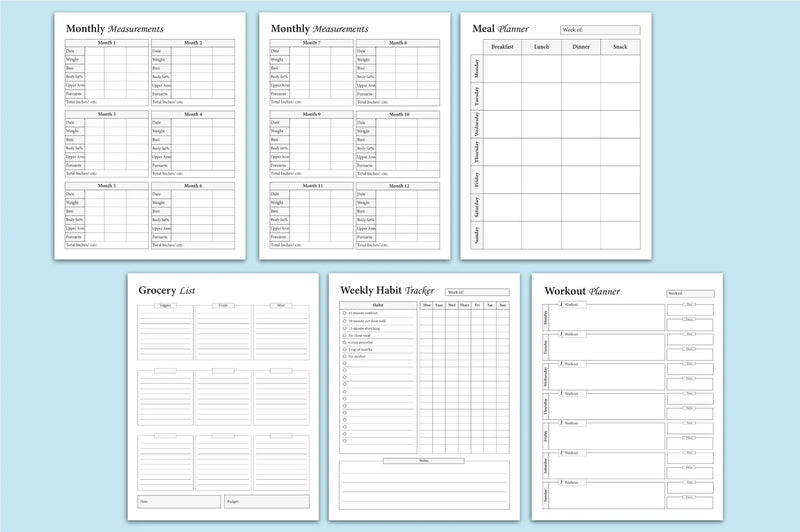 Weight Loss Planner - CraftNest - Digital Crafting and Art