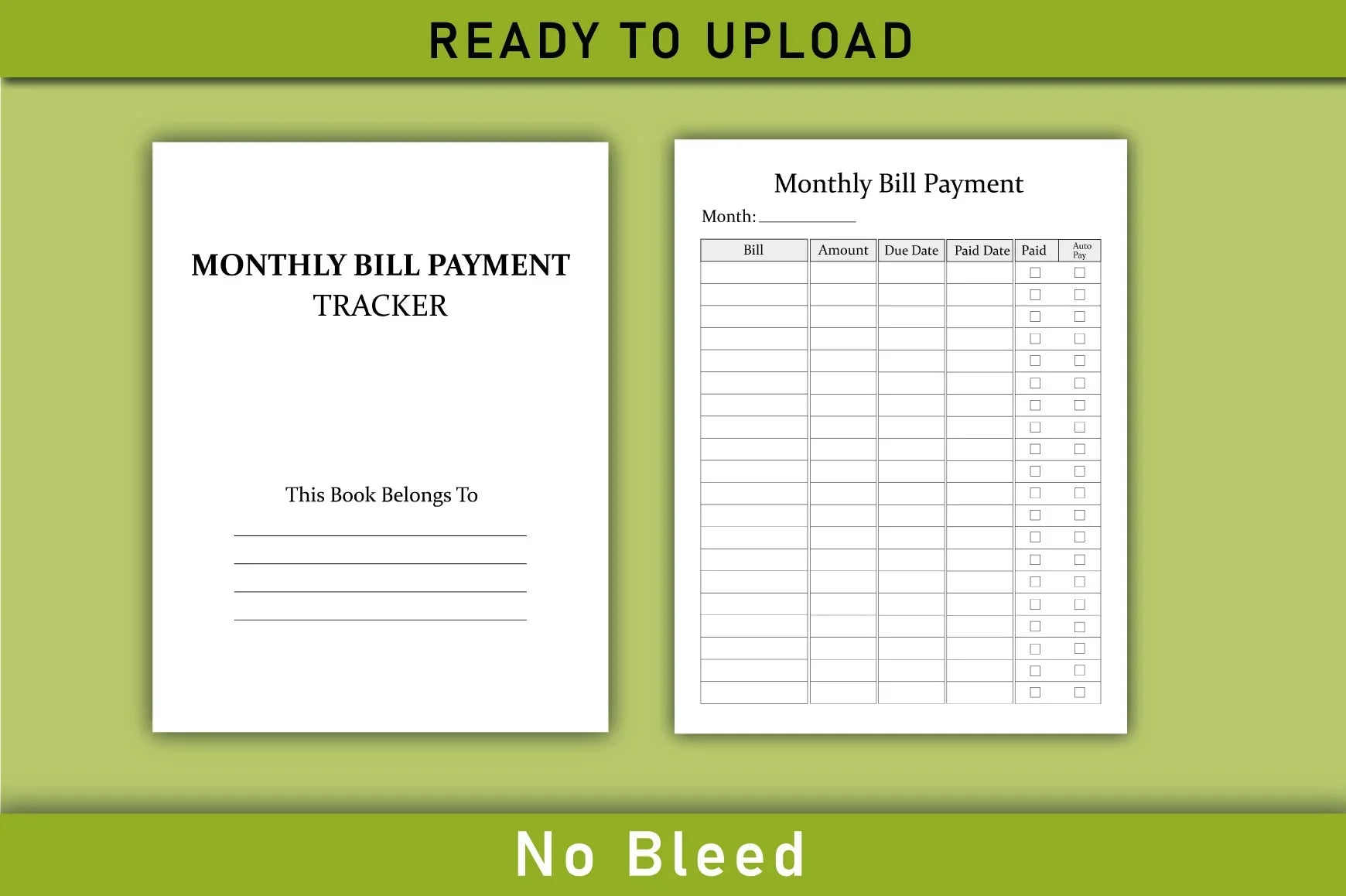 Monthly Bill Payment Tracker Planner - CraftNest - Digital Crafting and Art