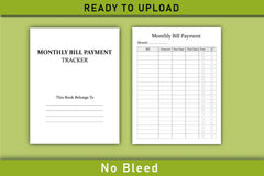 Monthly Bill Payment Tracker Planner - CraftNest - Digital Crafting and Art