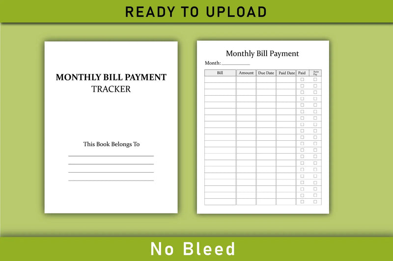 Monthly Bill Payment Tracker Planner - CraftNest - Digital Crafting and Art