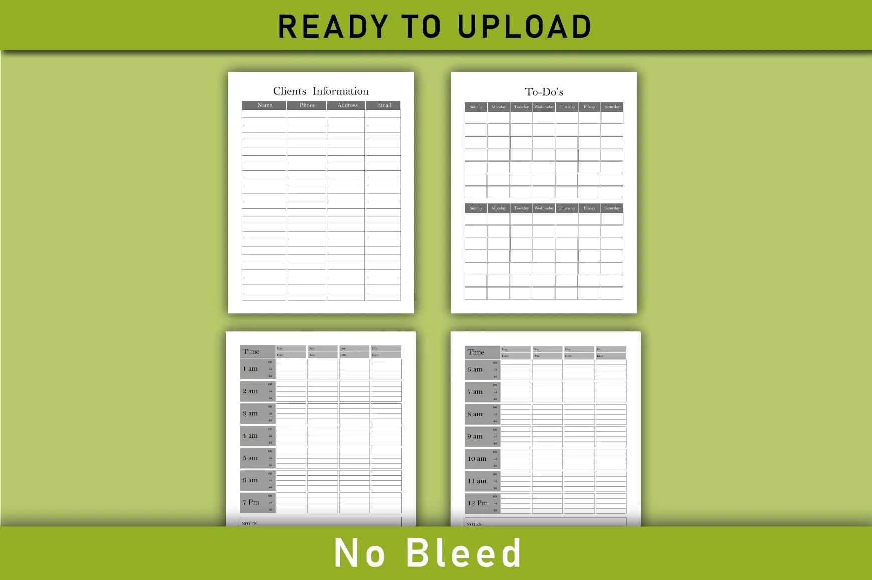 Client Appointment Book Planner  Bundle - CraftNest - Digital Crafting and Art
