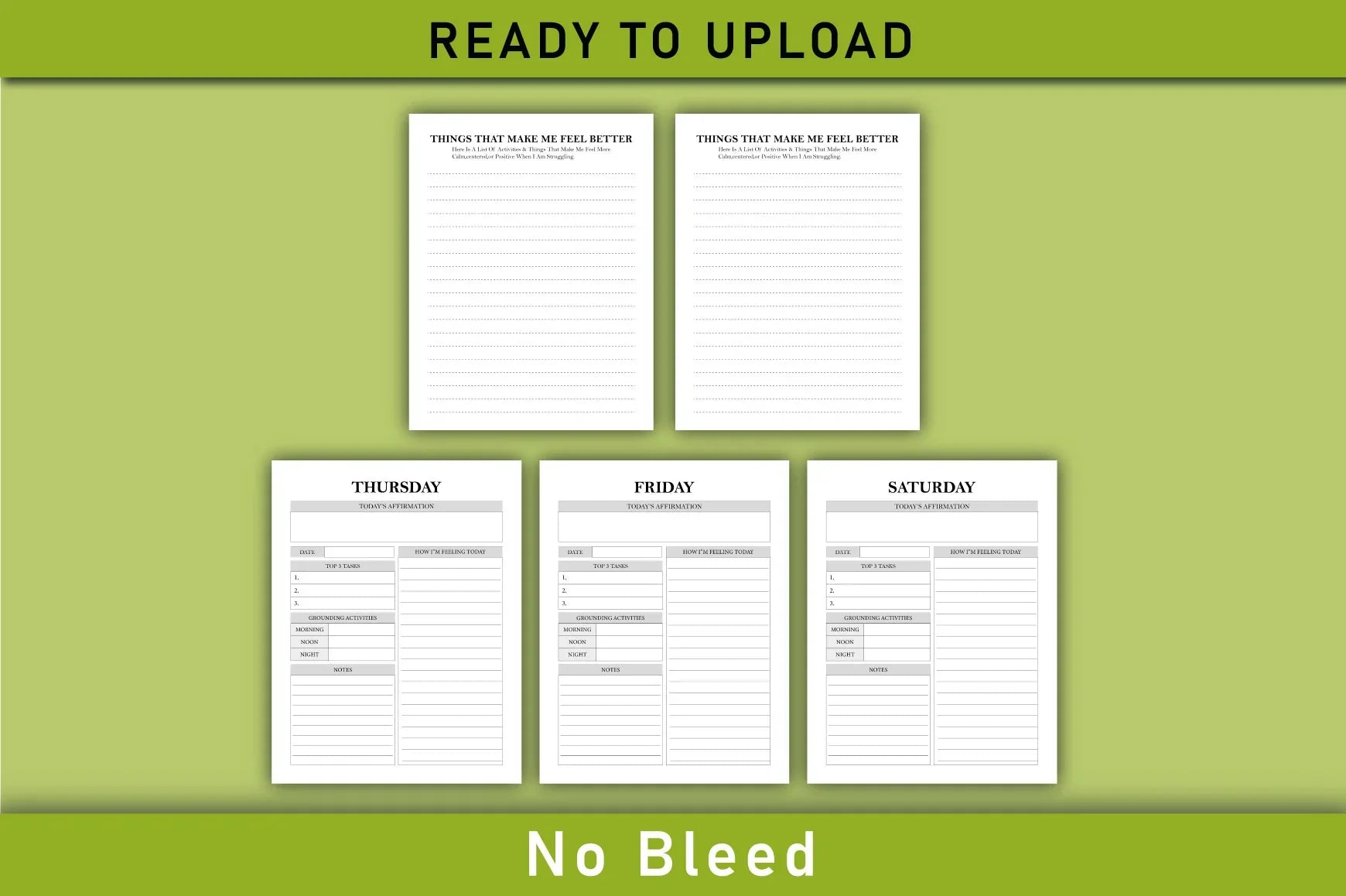 Anti Anxiety Planner - Printable Planner - CraftNest - Digital Crafting and Art