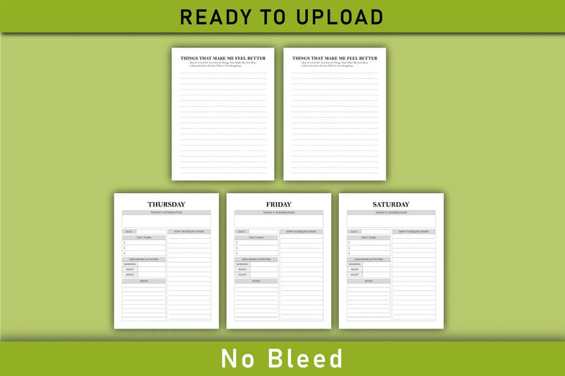 Anti Anxiety Planner - Printable Planner - CraftNest - Digital Crafting and Art