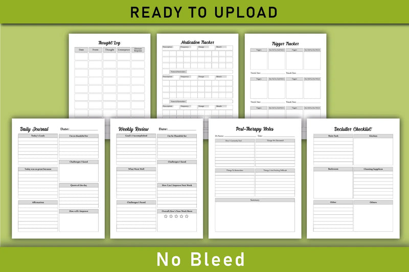 Mental Health Planner Bundle - CraftNest - Digital Crafting and Art