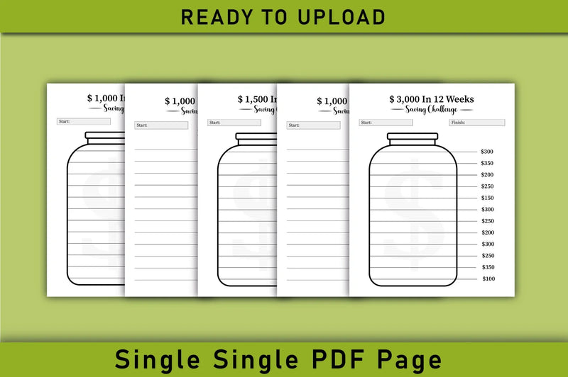 Weekly Savings Challenge Planner - Printable - CraftNest - Digital Crafting and Art