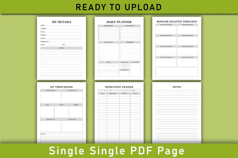 Depression and Anxiety Therapy Planner - CraftNest - Digital Crafting and Art