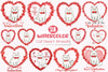 Valentine Cat Heart Wreath Clipart Bundle