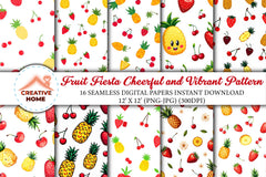 Fruit Fiesta Pattern Clipart Bundle - CraftNest - Digital Crafting and Art