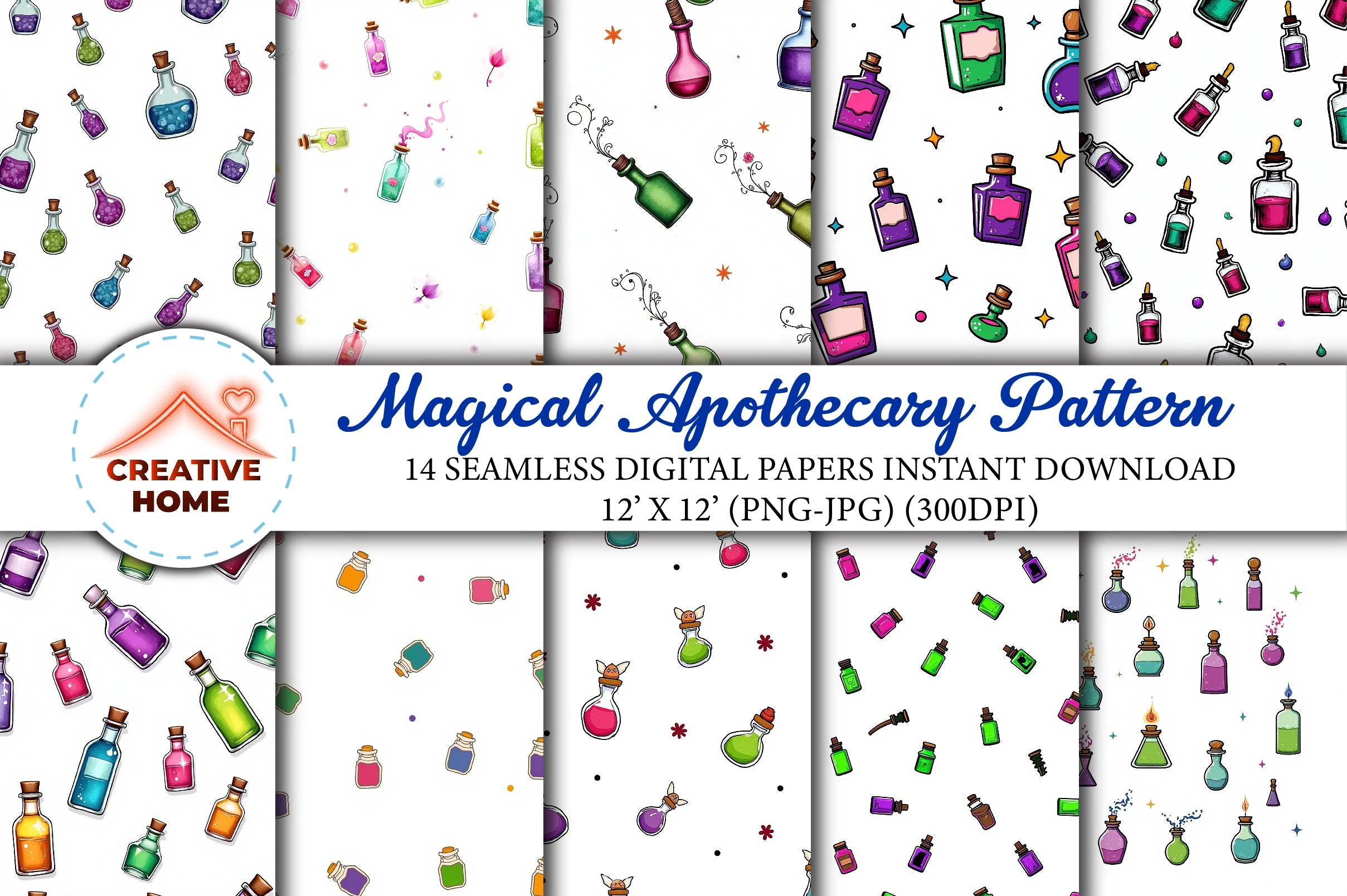 Magical Apothecary Clipart Bundle - CraftNest - Digital Crafting and Art