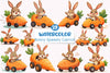 Easter Bunny Carrot Car Clipart Bundle