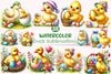 Cute Easter Duck Clipart Bundle
