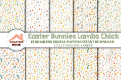Easter Bunnies Lambs Chick Clipart Bundle - CraftNest - Digital Crafting and Art