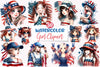 4th of July Girl Clipart Bundle