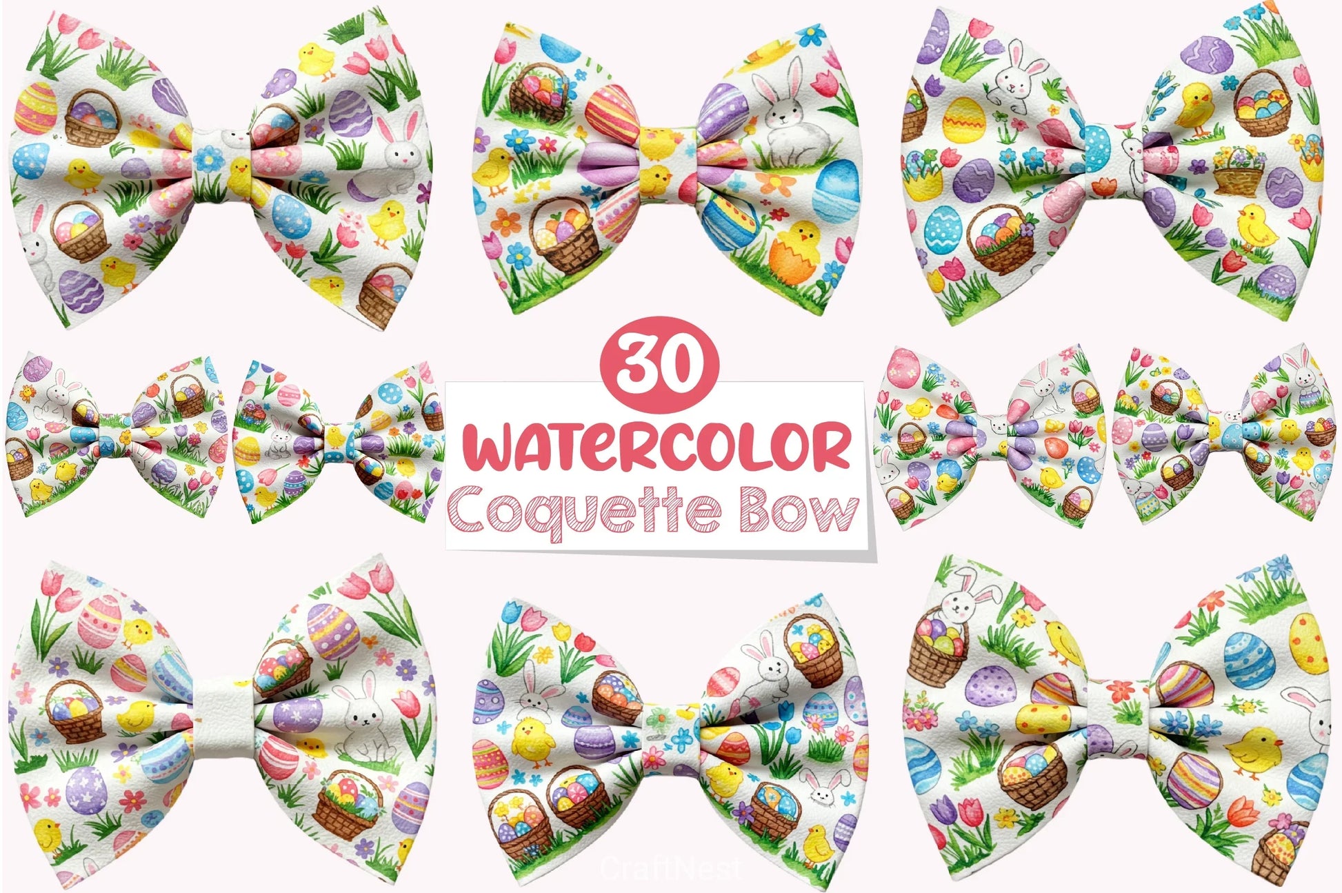 Easter Coquette Bow Clipart Bundle - CraftNest - Digital Crafting and Art