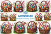 Easter Basket Bunny Ears Clipart Bundle