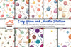 Cozy Yarn & Needle Pattern Clipart Bundle