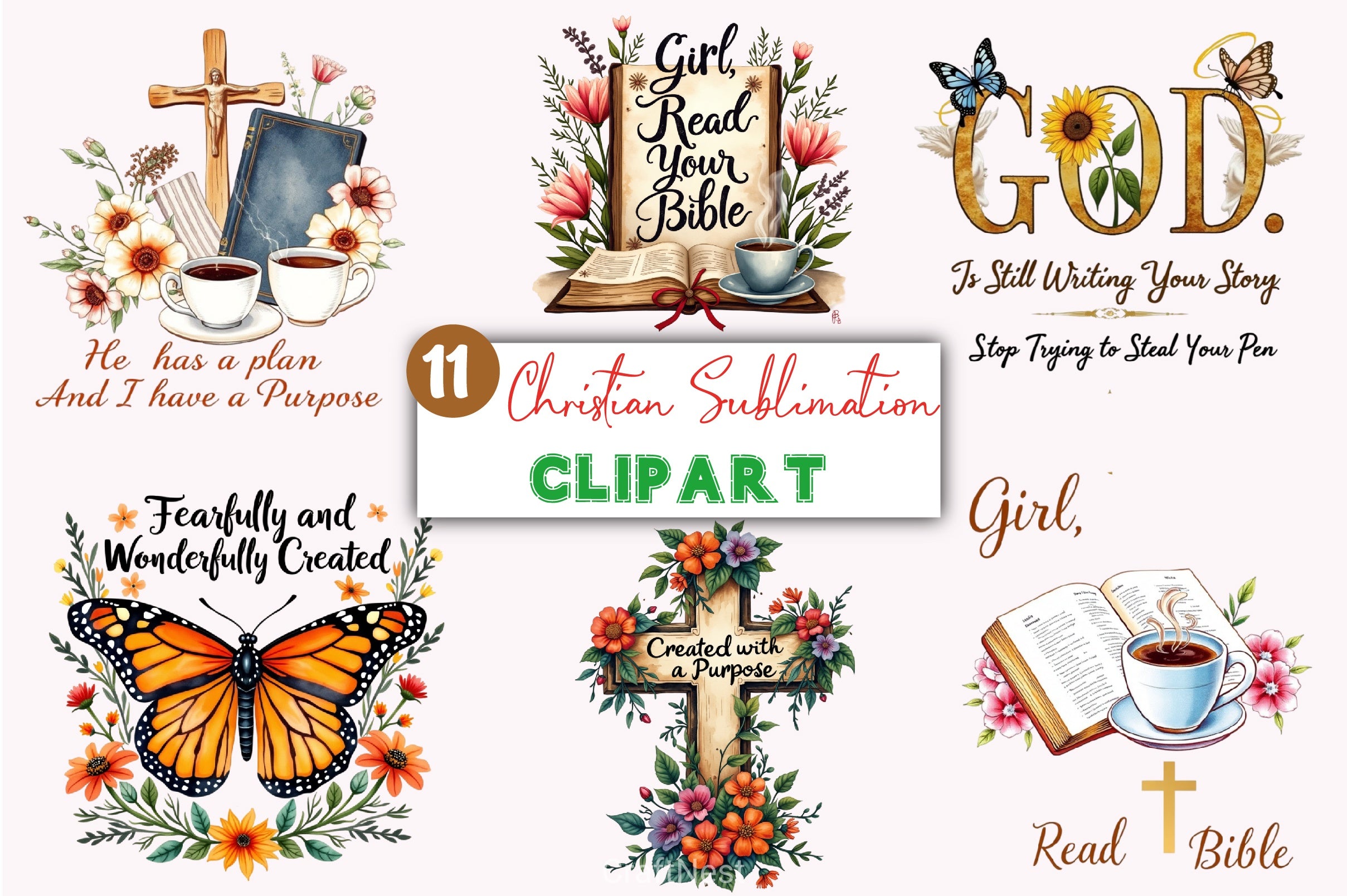 Christian Clipart Bundle - CraftNest - Digital Crafting and Art