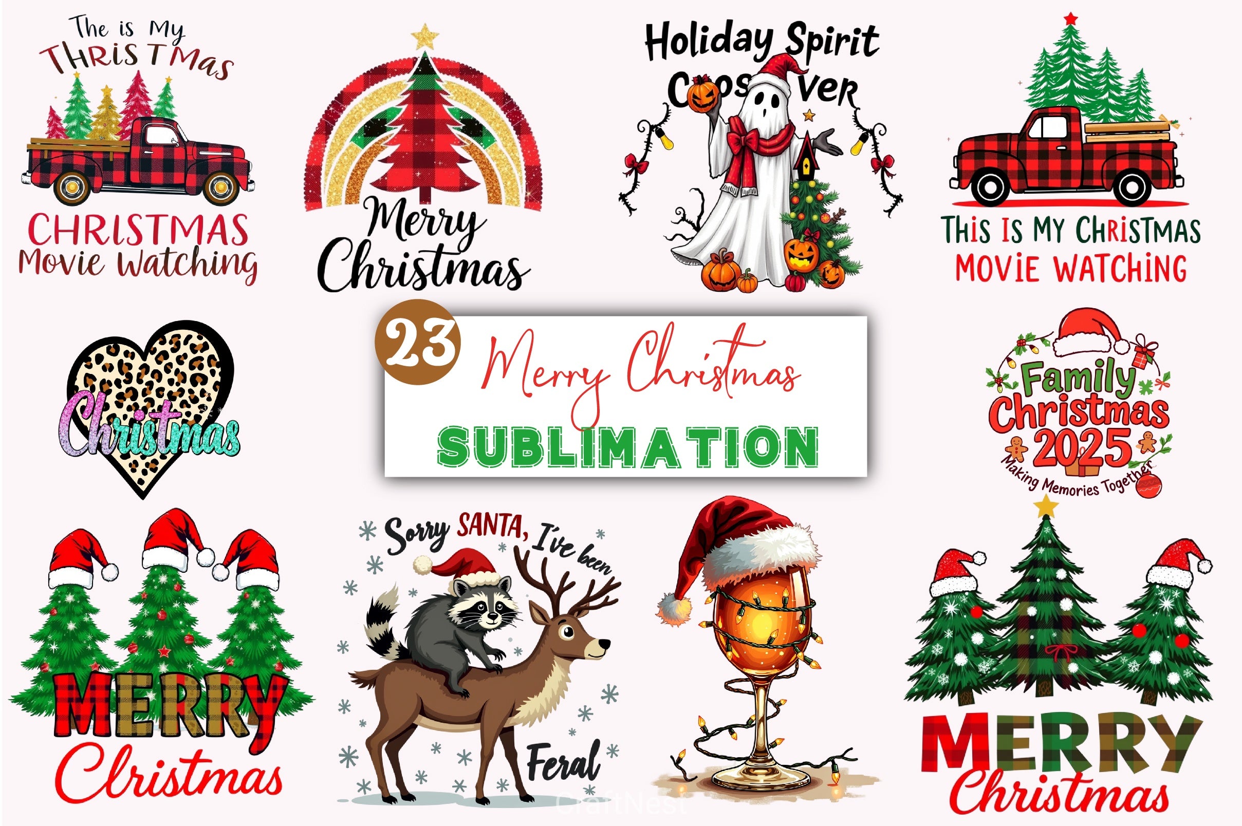 Merry Christmas Clipart Bundle 61 - CraftNest - Digital Crafting and Art