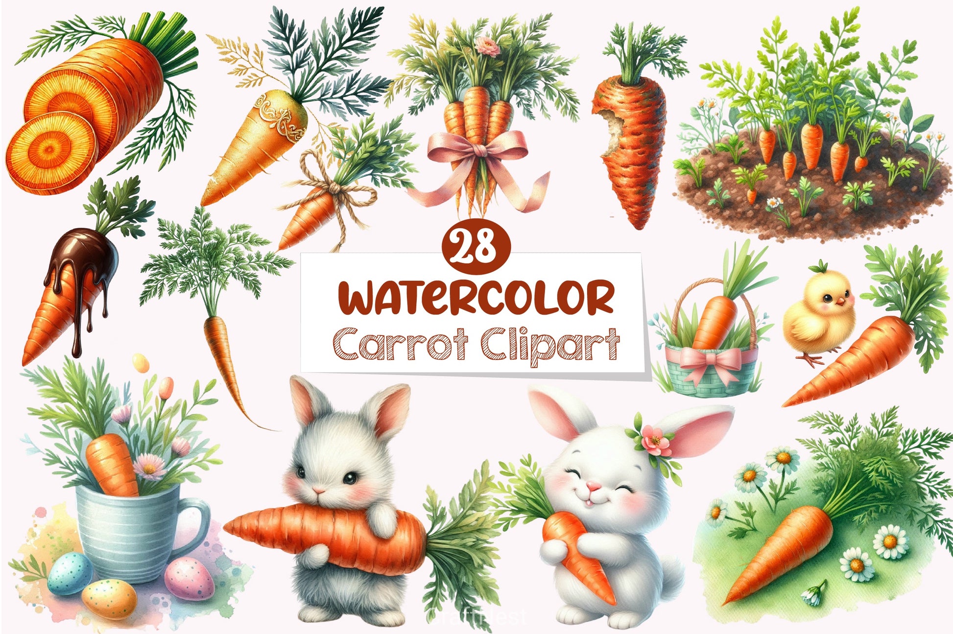 Easter Carrot Clipart Bundle  8 - CraftNest - Digital Crafting and Art