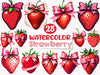Valentine Strawberry Clipart Bundle