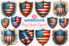 American Flag Shield Clipart Bundle