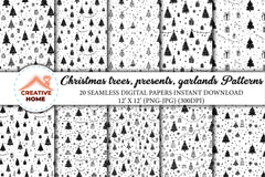 Christmas Trees & Presents Clipart Bundle - CraftNest - Digital Crafting and Art