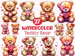 Valentine's Day Teddy Bear Clipart Bundle 3 - CraftNest - Digital Crafting and Art