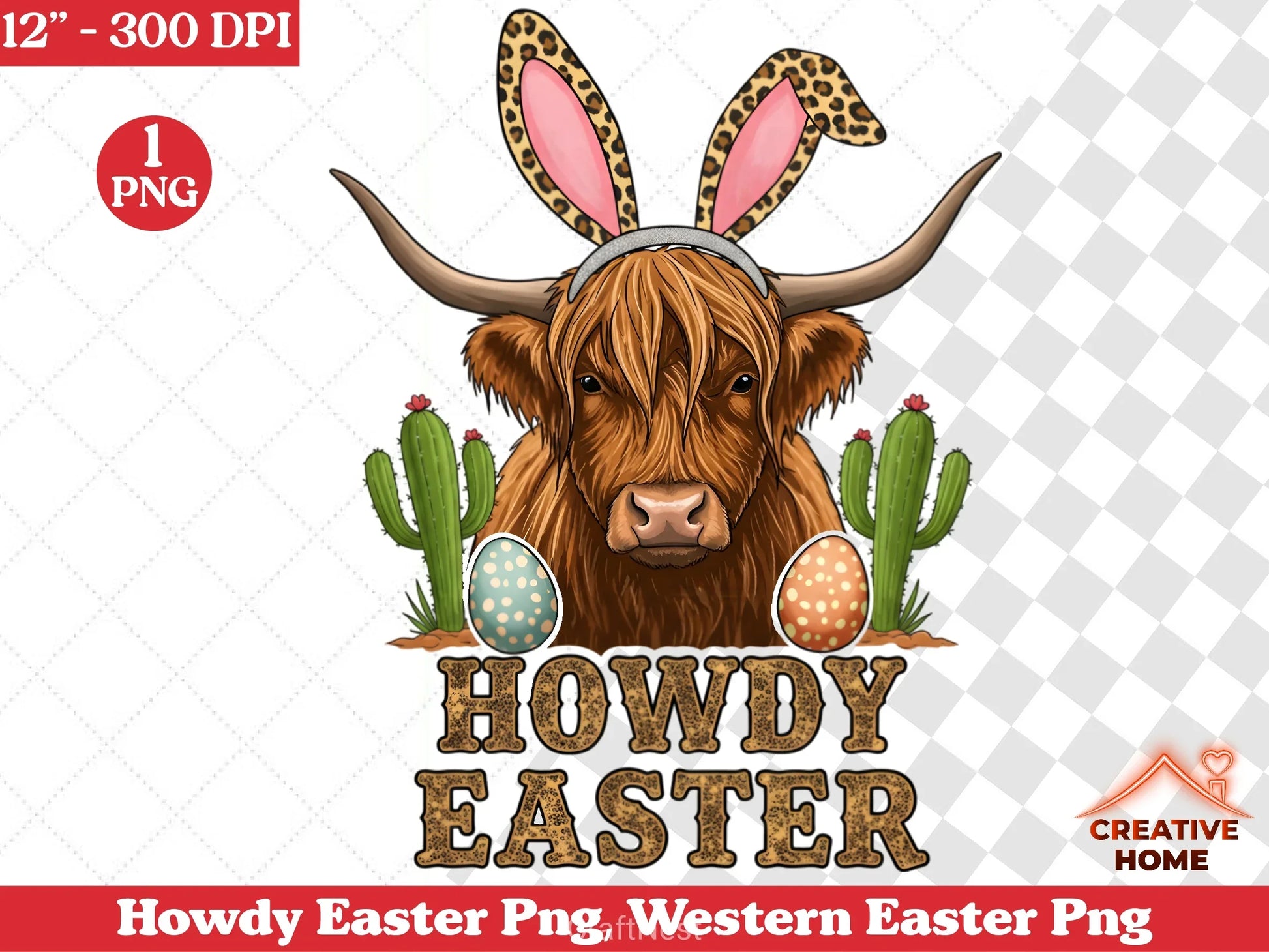 Howdy Easter Western Clipart Bundle - CraftNest - Digital Crafting and Art