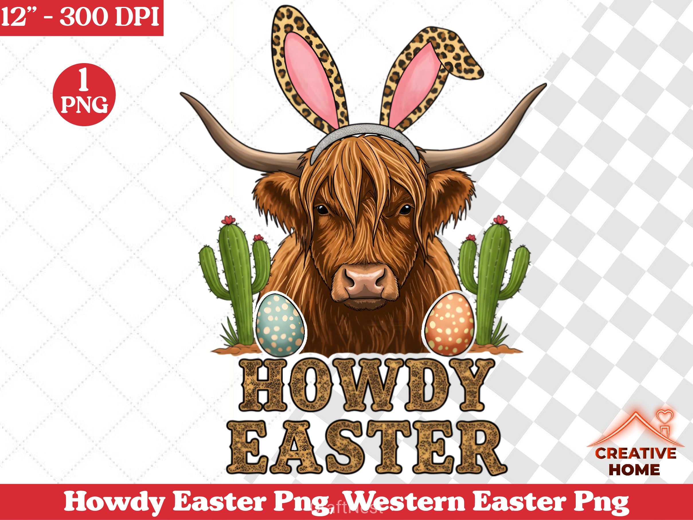 Howdy Easter Western Clipart Bundle - CraftNest - Digital Crafting and Art
