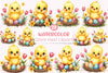 Easter Chick Nest Clipart Bundle