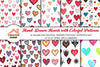 Colorful Patterned Hearts Clipart Bundle