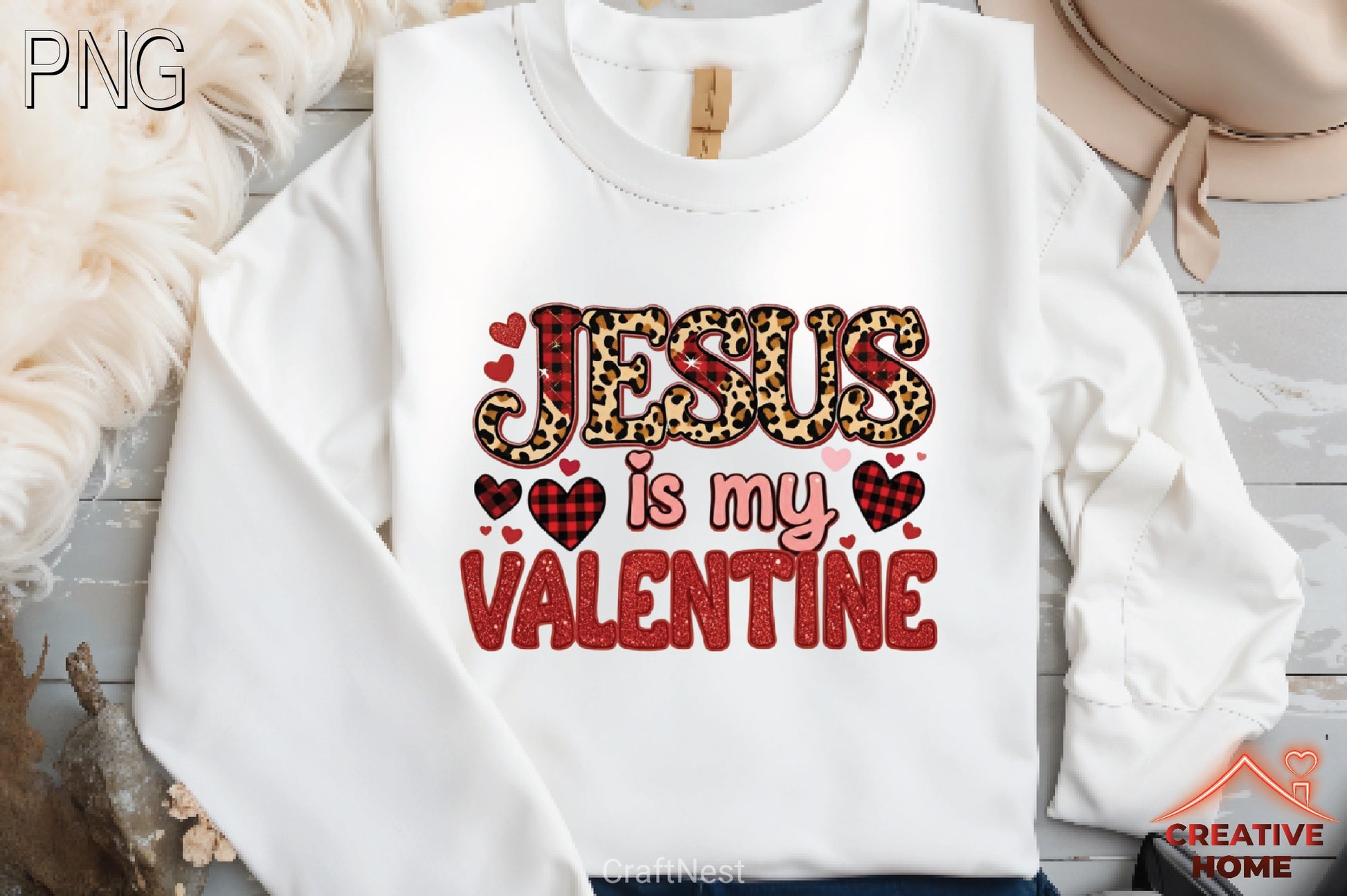 Jesus Valentine Sweatshirt Clipart Bundle - CraftNest - Digital Crafting and Art