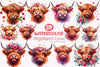 Valentine Highland Cow Clipart Bundle